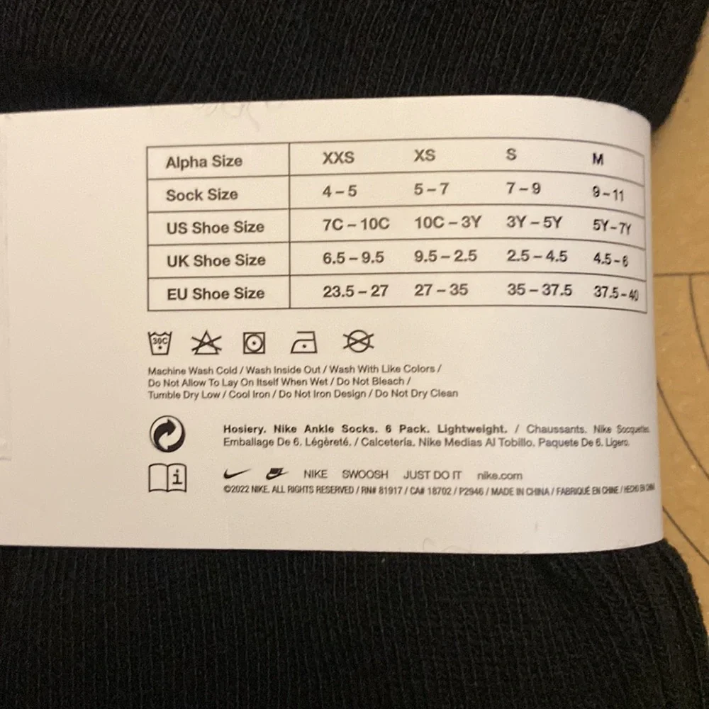Kids Nike ankle socks 6 pairs
